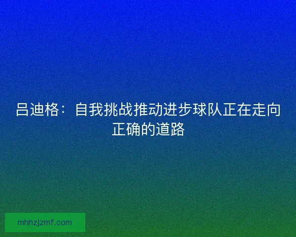 吕迪格：自我挑战推动进步球队正在走向正确的道路